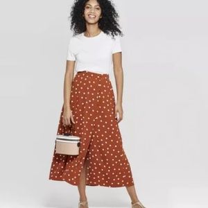 Rust Midi Skirt